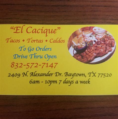 el cacique baytown|More.